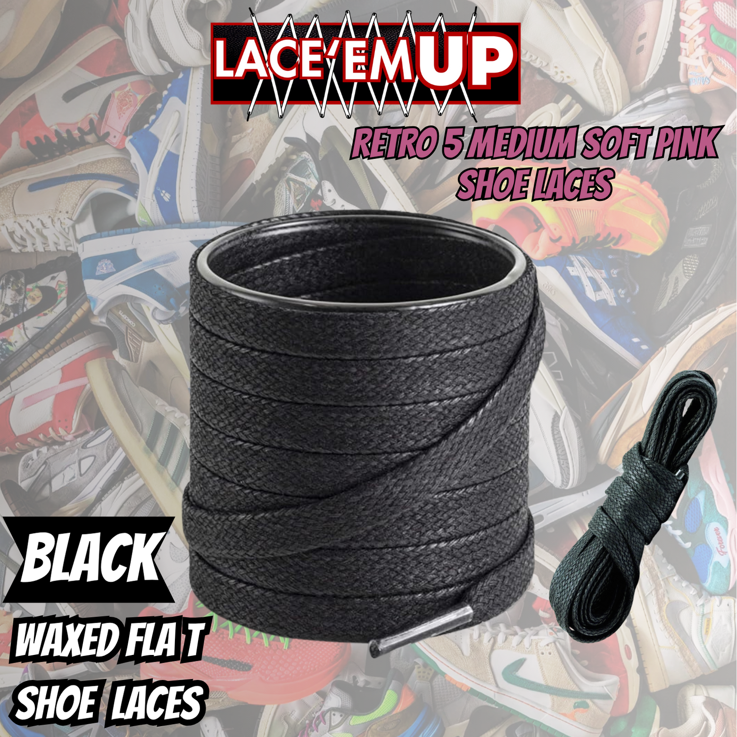 Retro 5 Medium Soft Pink premium Shoe Laces ,shoe laces for pink sneakers