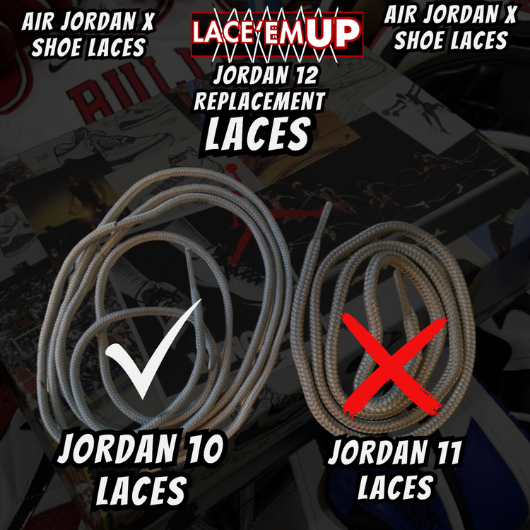 Air Jordan 10 AJ10 Premium Replacement Rope Round Shoe Laces