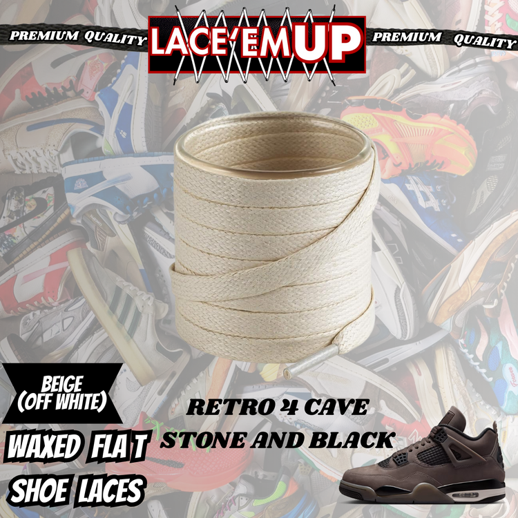 Retro 4 Cave Stone Shoe Laces Spotted Splatter Cement replacement