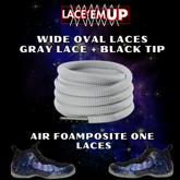 Foamposite Galaxy Wide Oval Laces Replacement Oval Shoe with color tips-PREMIUM