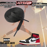 BLACK TOE Shoe Laces Cement replacement for jordan 1  OG BLACK TOE LACES