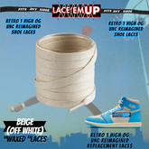 Retro 1 Unc Shoe Laces replacement for AJ 1 UNC REIMAGINED-UNIVERSITY BLUE-LACES