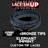 CEMENT Flat Shoe Laces Spotted Splatter Cement AJ3 AJ4 CUSTOM Tips. ELEPHANT LAC
