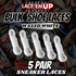 Premium Shoe Laces BULK for DUNKS, AF1, AIR Jordan 1 2 3-BULK SHOE LACES
