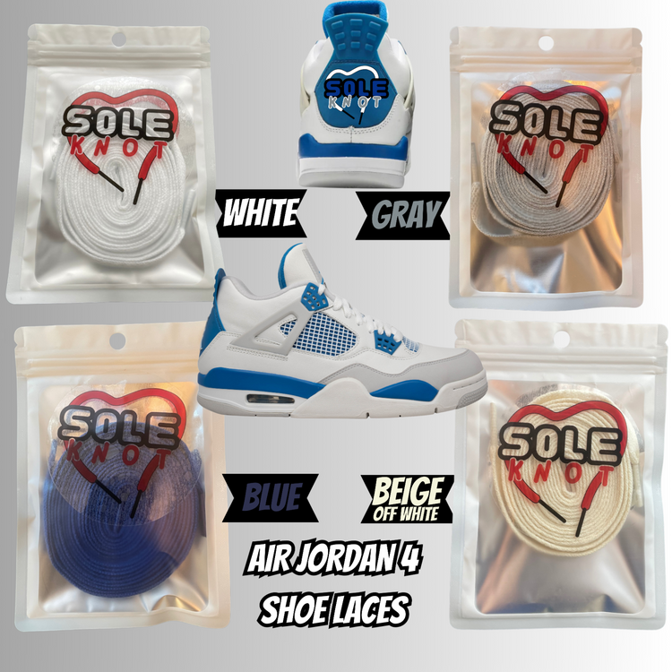 PREMIUM SHOELACES FOR For Air AJ Jordan 4 IV Industrial Military Blue