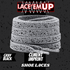CEMENT Flat Shoe Laces Spotted Splatter Cement AJ3 AJ4 CUSTOM Tips. ELEPHANT LAC