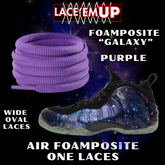 Foamposite Galaxy Wide Oval Laces Replacement Oval Shoe with color tips-PREMIUM