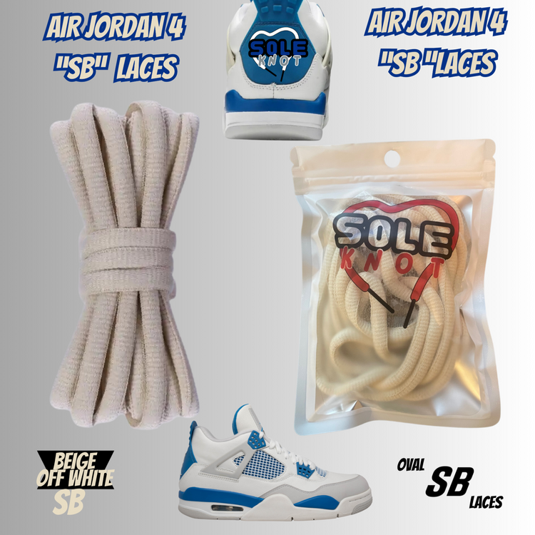 PREMIUM SHOELACES FOR For Air AJ Jordan 4 IV Industrial Military Blue
