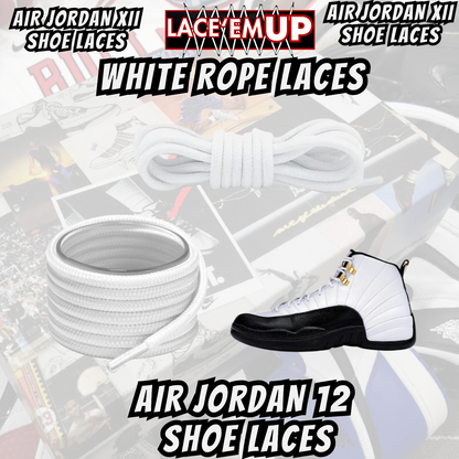 Retr 12 AJ12 Premium Replacement Rope Round Shoe Laces for Unc Melo Laces