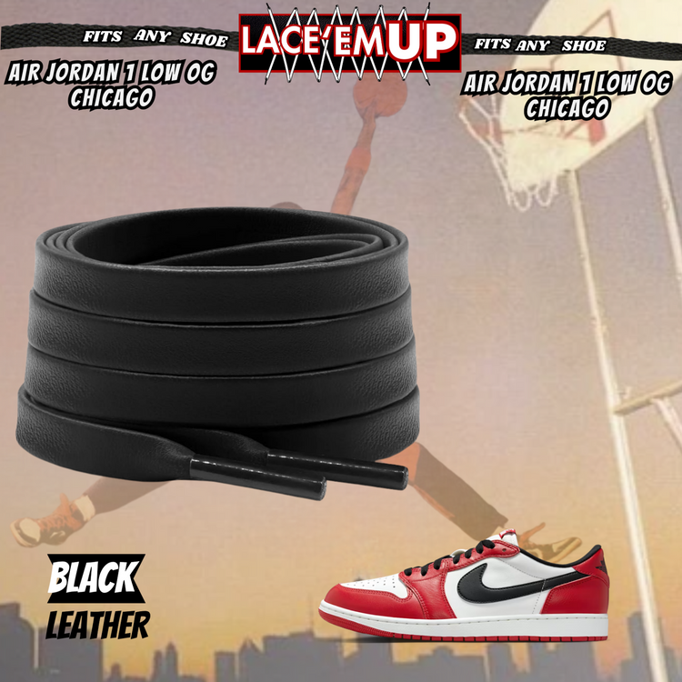 Retro 1 CHICAGO Shoe Laces Cement replacement for Retro 1  OG BLACK TOE