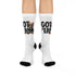 GOT- SNEAKER SOCKS to match AIR Jordan Retro 4 WHITE THUNDER
