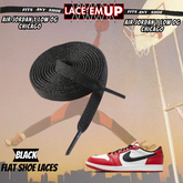 Retro 1 CHICAGO Shoe Laces Cement replacement for Retro 1  OG BLACK TOE