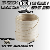 PREMIUM SHOELACES FOR  Air AJ Jordan 1 SHADOW