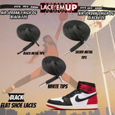 BLACK TOE Shoe Laces Cement replacement for jordan 1  OG BLACK TOE LACES