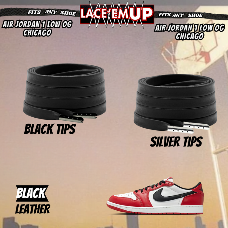 Retro 1 CHICAGO Shoe Laces Cement replacement for Retro 1  OG BLACK TOE