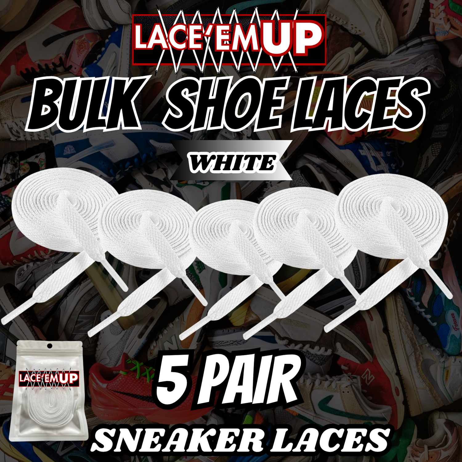 Premium Shoe Laces BULK for DUNKS, AF1, AIR Jordan 1 2 3-BULK SHOE LACES