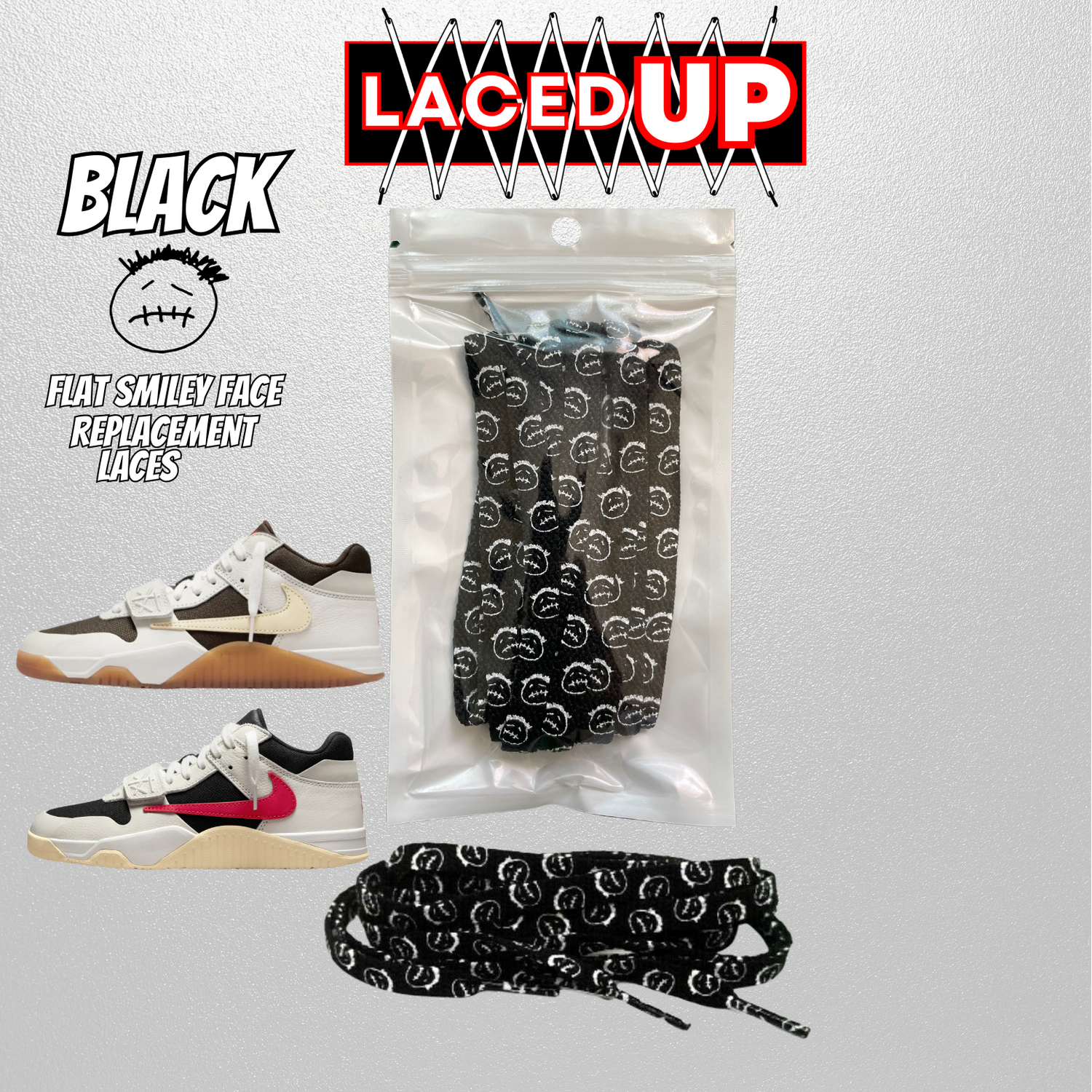 PREMIUM SHOELACES FOR  TRAVIS SCOTT CJ1 T-REXX/TR, AJ1, CACTUS JACK