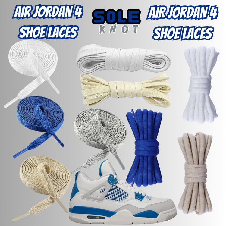 PREMIUM SHOELACES FOR For Air AJ Jordan 4 IV Industrial Military Blue