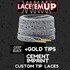 CEMENT Flat Shoe Laces Spotted Splatter Cement AJ3 AJ4 CUSTOM Tips. ELEPHANT LAC