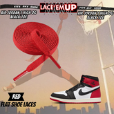 BLACK TOE Shoe Laces Cement replacement for jordan 1  OG BLACK TOE LACES