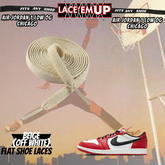Retro 1 CHICAGO Shoe Laces Cement replacement for Retro 1  OG BLACK TOE
