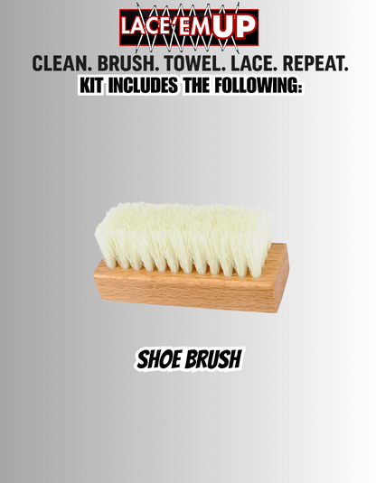 LACE 'EM UP SHOE CLEANER KIT W/ BRUSH ,TOWEL, SHOE LACES - 100ML SNEAKER CLEANER