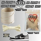 PREMIUM SHOELACES FOR  Air AJ Jordan 1 SHADOW