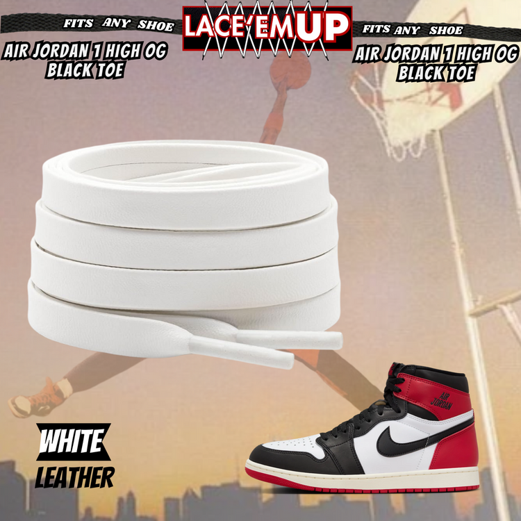 BLACK TOE Shoe Laces Cement replacement for jordan 1  OG BLACK TOE LACES