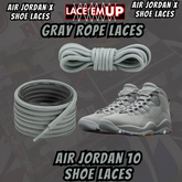Air Jordan 10 AJ10 Premium Replacement Rope Round Shoe Laces