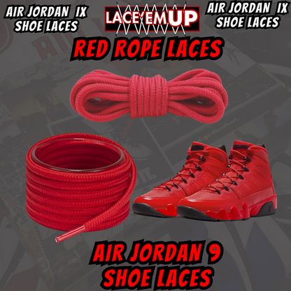 Air Jordan 9 AJ9 Premium Replacement Rope Round Shoe Laces
