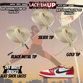 Retro 1 CHICAGO Shoe Laces Cement replacement for Retro 1  OG BLACK TOE