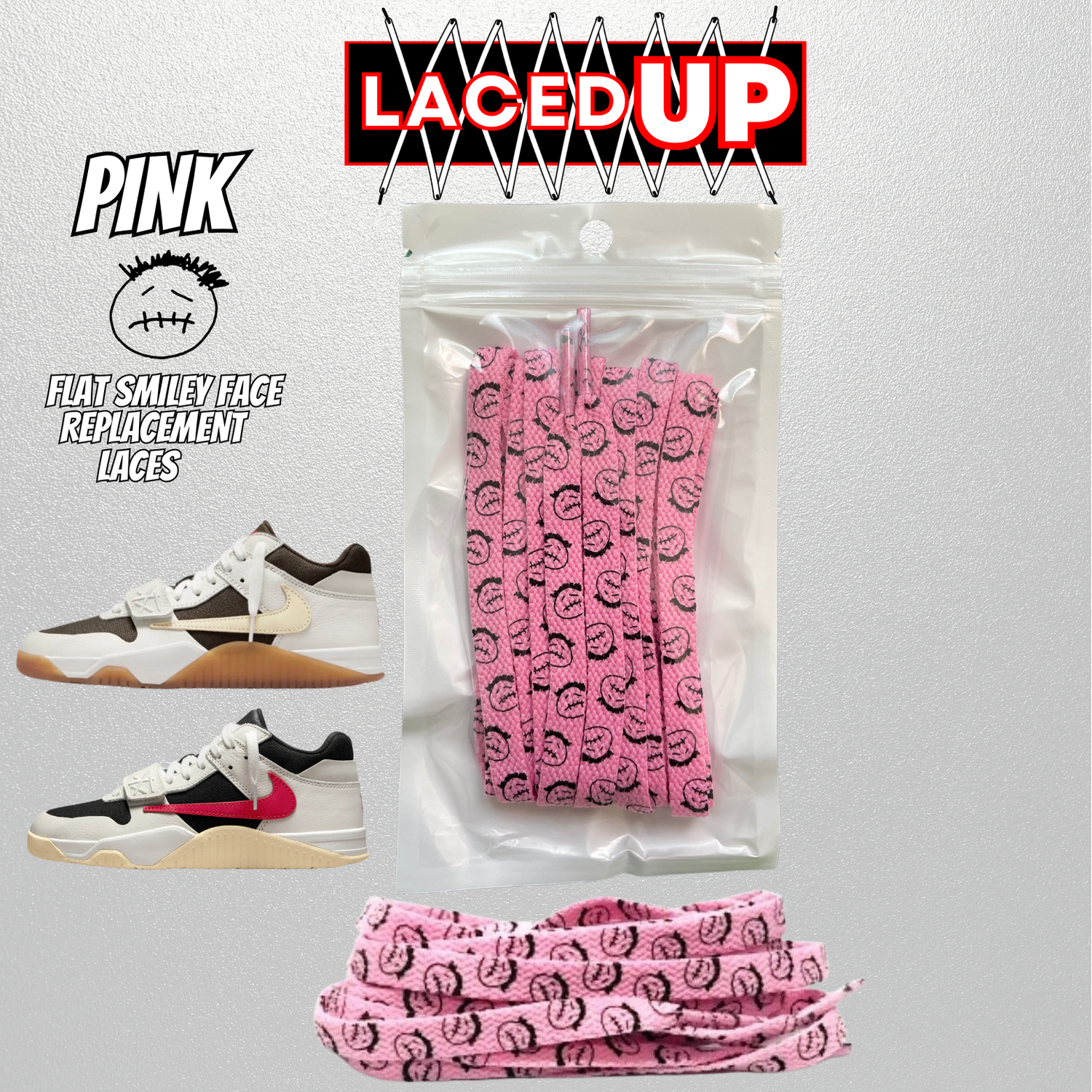 PREMIUM SHOELACES FOR  TRAVIS SCOTT CJ1 T-REXX/TR, AJ1, CACTUS JACK
