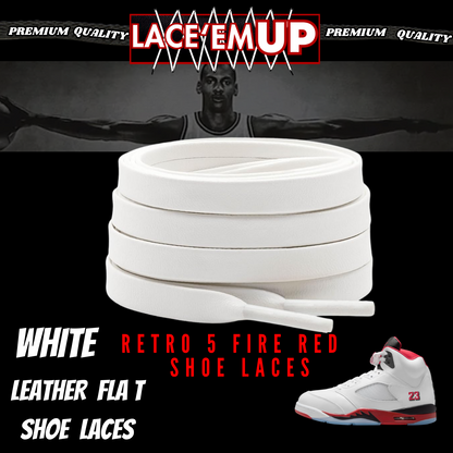 Retro 5 Fire Red Shoe Laces Spotted Splatter Cement , AJ 5 FIRE RED SHOE LACES