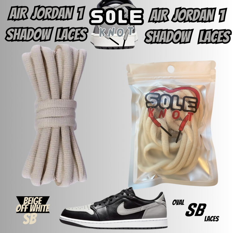 PREMIUM SHOELACES FOR  Air AJ Jordan 1 SHADOW