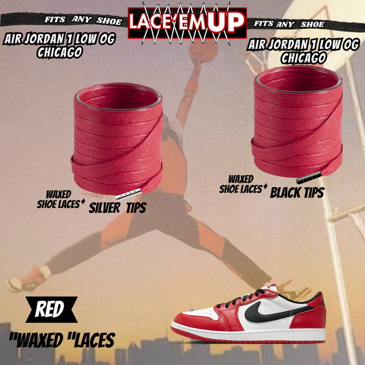 Retro 1 CHICAGO Shoe Laces Cement replacement for Retro 1  OG BLACK TOE