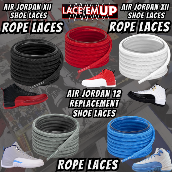 Air Jordan 12 AJ12 Premium Replacement Rope Round Shoe Laces