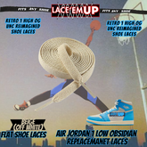 Retro 1 Unc Shoe Laces replacement for AJ 1 UNC REIMAGINED-UNIVERSITY BLUE-LACES