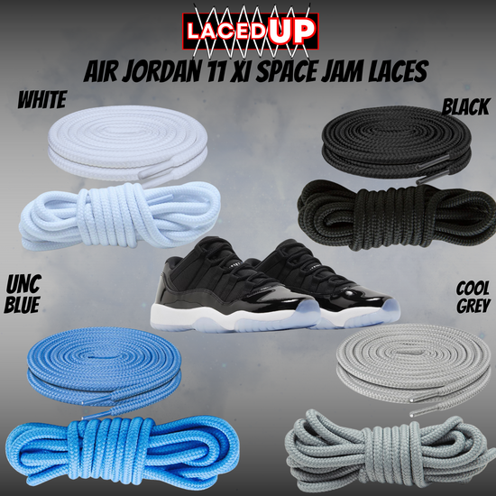 LacedUP- Air Jordan AJ11 Replacement Shoe Laces Exclusive Colors for Space Jam
