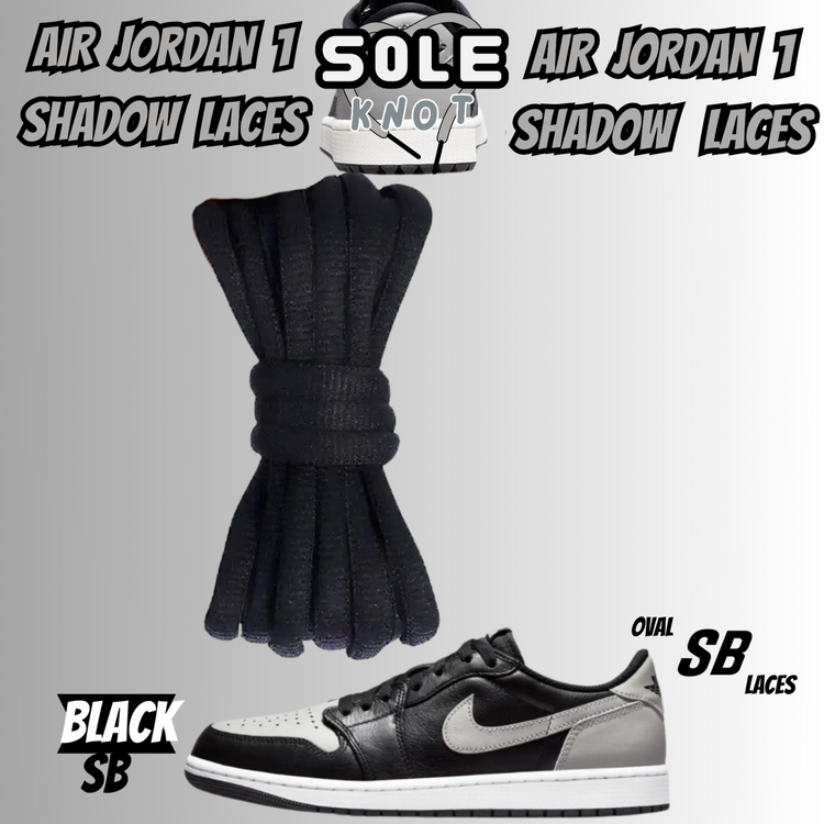PREMIUM SHOELACES FOR  Air AJ Jordan 1 SHADOW