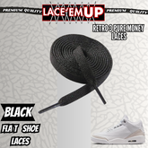 Retro 3 Pure Money Shoe Laces Spotted Splatter Cement replacement, Elephant lace