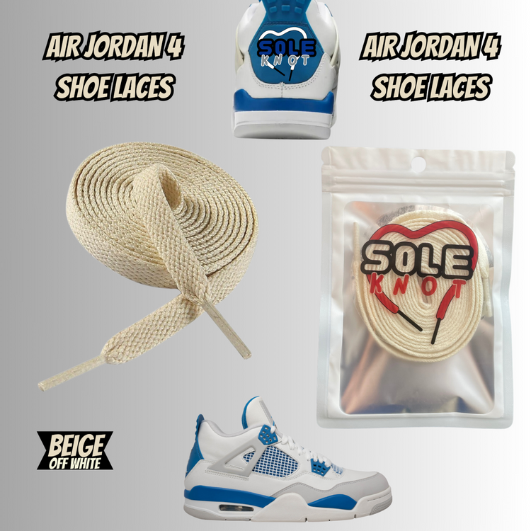 PREMIUM SHOELACES FOR For Air AJ Jordan 4 IV Industrial Military Blue