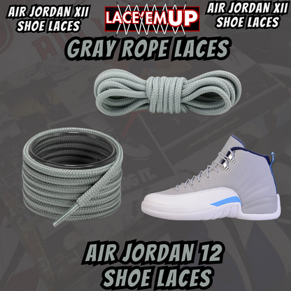 Air Jordan 12 AJ12 Premium Replacement Rope Round Shoe Laces