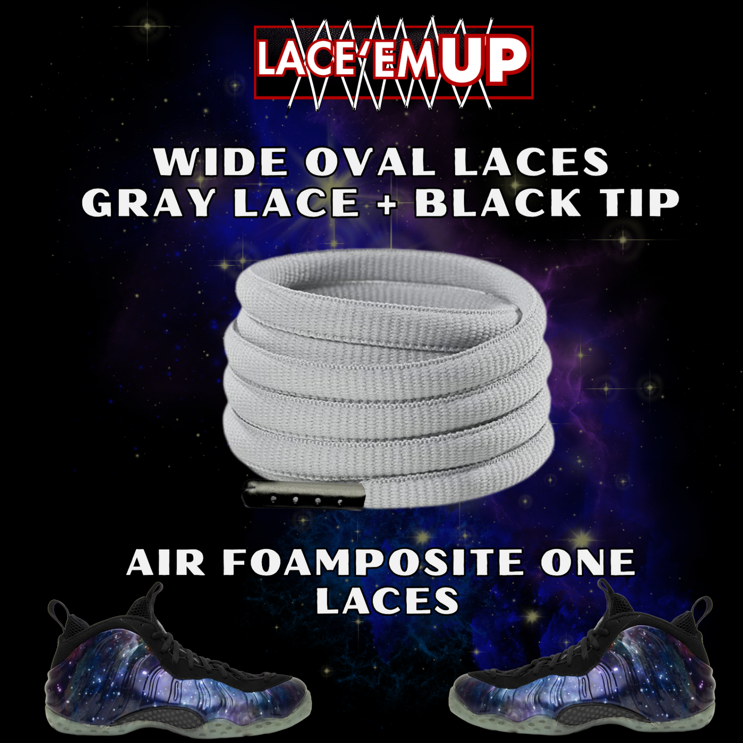 Foamposite TripleWhite Wide Oval Laces Replacement Oval Shoe color tips-PREMIUM