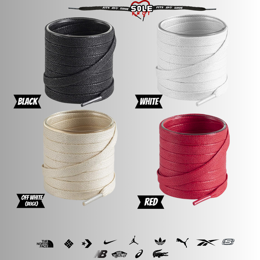 Premium Wax Flat Shoe laces for Air Jordan/Asics/Ultra Boost by Sole Knot