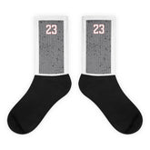 Retro 4 white Cement 23 Socks