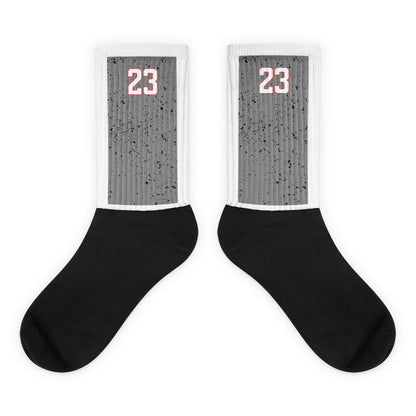 Retro 4 white Cement 23 Socks
