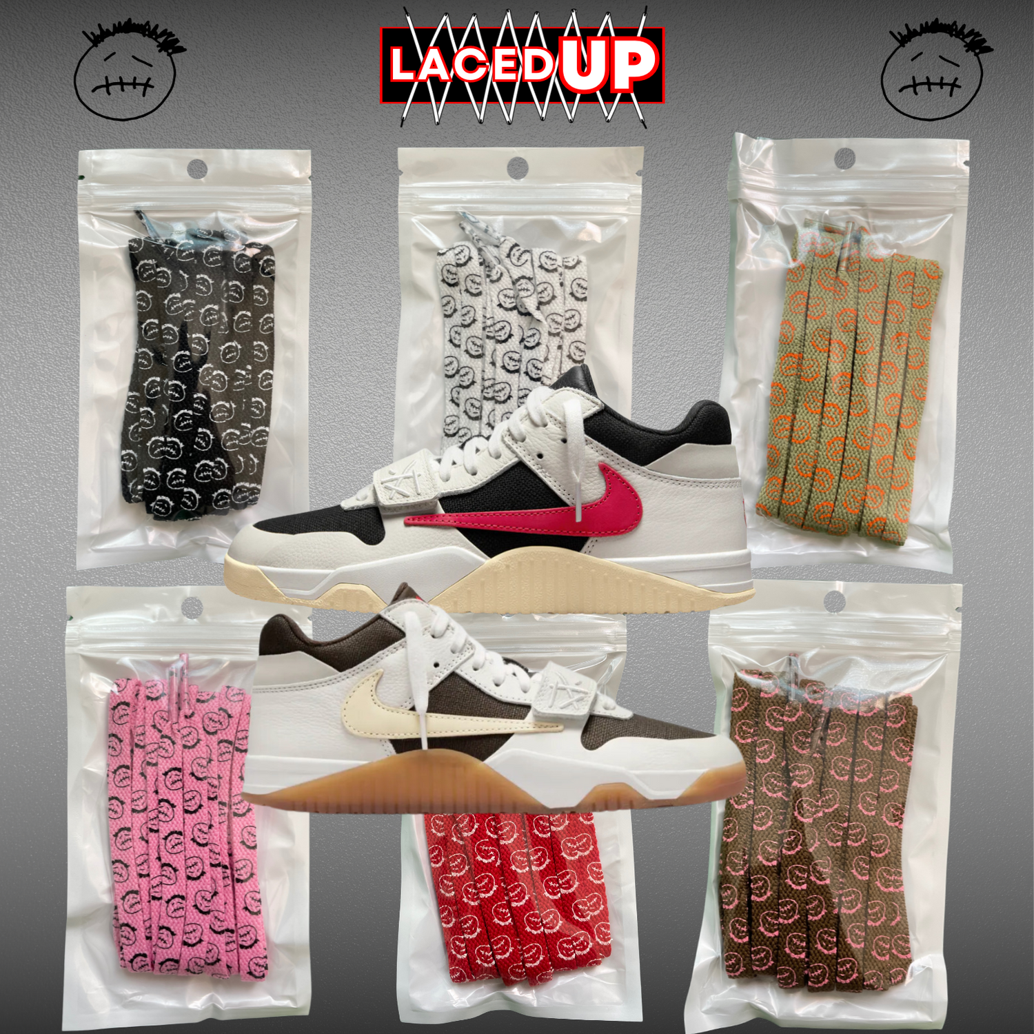 PREMIUM SHOELACES FOR  TRAVIS SCOTT CJ1 T-REXX/TR, AJ1, CACTUS JACK