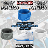 Retr 12 AJ12 Premium Replacement Rope Round Shoe Laces for Unc Melo Laces