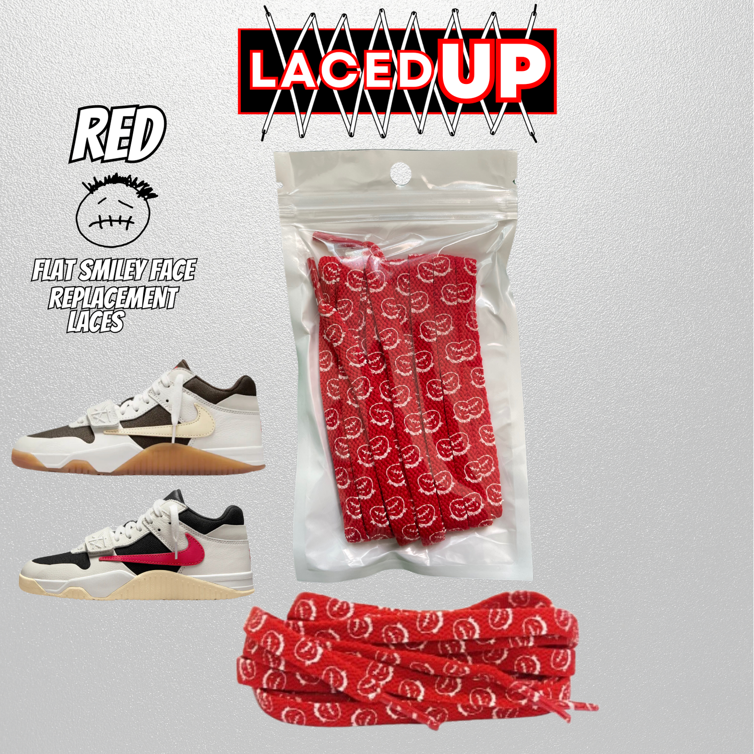 PREMIUM SHOELACES FOR  TRAVIS SCOTT CJ1 T-REXX/TR, AJ1, CACTUS JACK