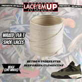 Shoe laces for Retro 4 UNDEFEATED DEEP GREEN/CLEMENTINE, REPLACEMENT SHOE LACES